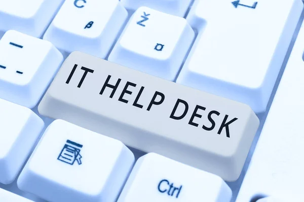 Signo Texto Que Muestra Help Desk Visión General Del Negocio — Foto de Stock