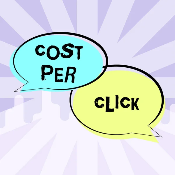 Conceptual Display Cost Click Word Written Pay Amount Money Every — Stock Photo, Image