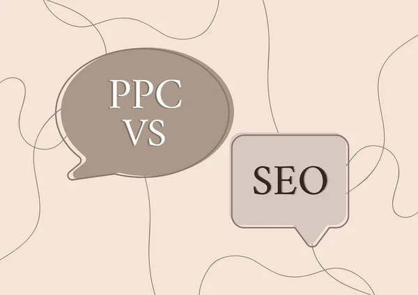 Escribir Mostrando Texto Ppc Seo Concepto Negocio Pagar Por Clic —  Fotos de Stock