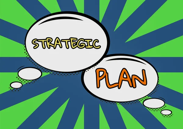 Podpis Konceptualny Planu Strategicznegoproces Definiowania Strategii Podejmowania Decyzji Słowo Wpisany — Zdjęcie stockowe