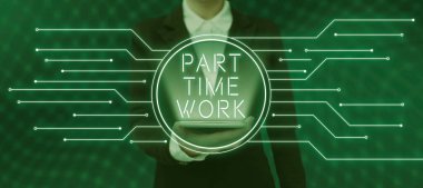 Part time Work, Business showcase 'i sunan metin başlığı Kalıcı olmayan ama Reklam İçin Yaratıcı Sancakları Temsil eden Boş Renk Kurdeleleri iyi performans gösteren bir iş.