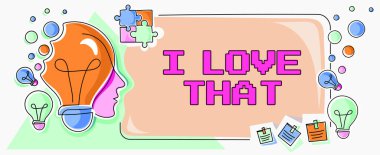 Text caption presenting I Love That, Conceptual photo Having affection for something or someone Romantic feelings Hand Of Woman With Blank Sheet Representing Advertisement And Branding.
