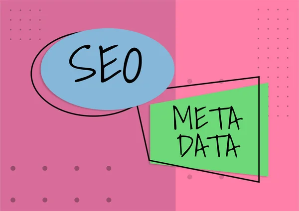 Handschrift Seo Meta Data Zakelijke Aanpak Zoekmachine Optimalisatie Online Marketing — Stockfoto