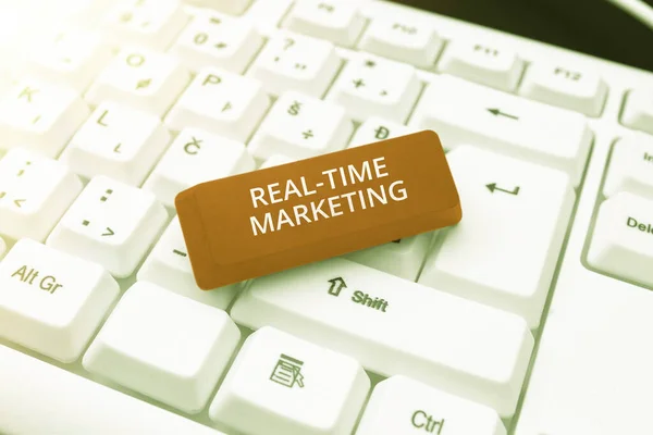 Real Time Marketing Business Idea Creating Strategy Current Relative Trends — 스톡 사진