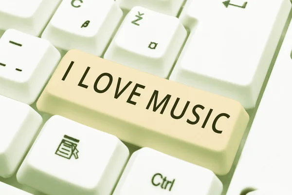 Didascalia Del Testo Che Presenta Love Music Concetto Che Significa — Foto Stock