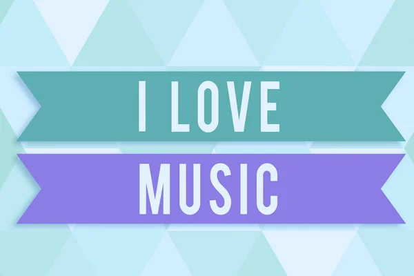 Zeichen Für Love Music Internet Konzept Mit Zuneigung Guten Klängen — Stockfoto