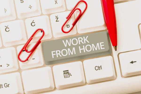 Exibição Conceitual Trabalho Partir Casa Conceito Que Significa Trabalho Freelance — Fotografia de Stock