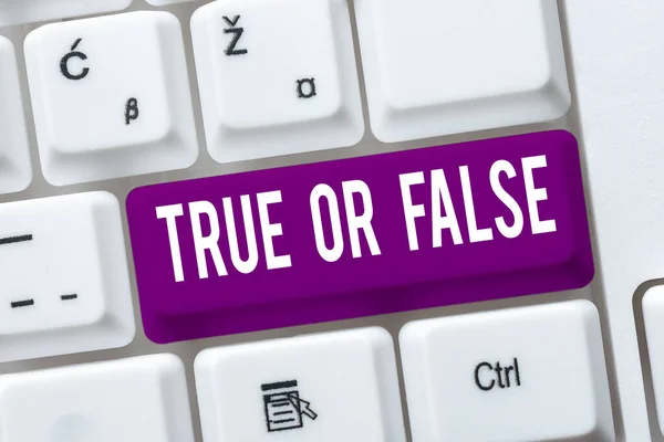Inspiration showing sign True Or False, Business concept Decide between a fact or telling a lie Doubt confusion Piece Of Paper On Floor With Important Information Written In.