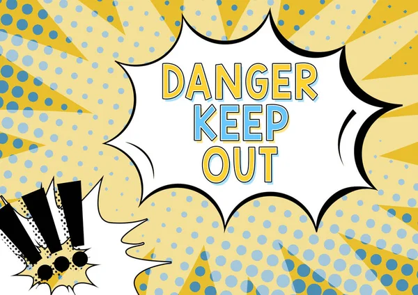 Writing Displaying Text Danger Keep Out Conceptual Photo Warning Alert — Foto Stock