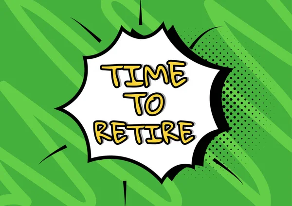 Writing Displaying Text Time Retire Internet Concept Take Pensioner Status — ストック写真