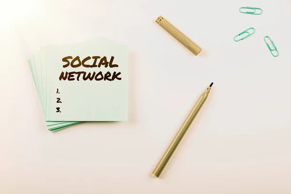 Inspiration Showing Sign Social Networkinteractions Sharing Information Interpersonal Relationship Business — Foto de Stock