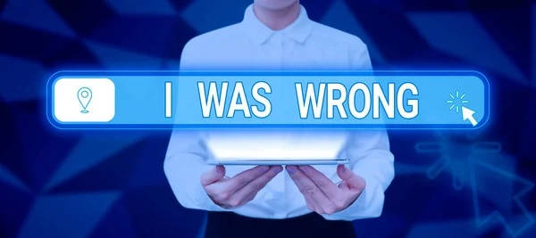 Text Caption Presenting Wrong Business Idea Acceptance Mistake Error Giving — Fotografie, imagine de stoc
