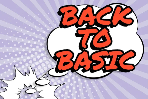 Text Showing Inspiration Back Basic Business Idea Return Simple Things — Fotografia de Stock