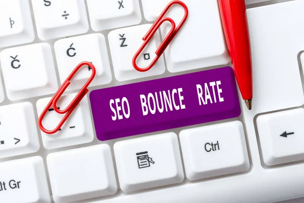 Text Showing Inspiration Seo Bounce Rate Word Search Engine Optimization — Stockfoto