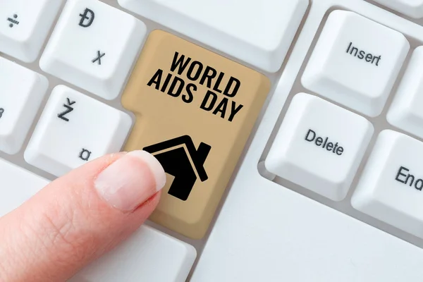 Text Sign Showing World Aids Day Word Written 1St December — Stock Photo, Image