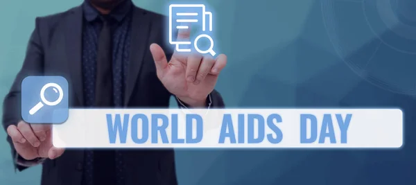 Подпись Концепцией World Aids Day Business Idea 1St December Dedicated — стоковое фото