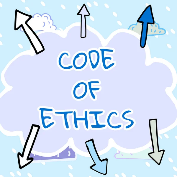 윤리에 Concepeption Caption Code Ethics 상업적 정직성 — 스톡 사진
