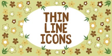 İnce Satır Simgelerini, cep telefonlarında kullanılan iş konsepti sembollerini ve İş Dünyasında Önemli Veri Tablolarını Gösteren Takım Elbiseli Adam ve Büyüme gibi diğer uygulamaları gösteren bir ilham kaynağı.