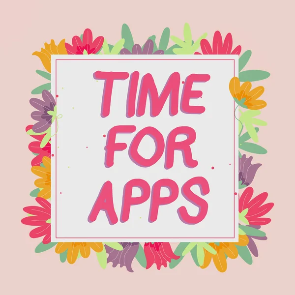 Konzeptionelle Anzeige Time Apps Internet Concept Der Beste Full Feature — Stockfoto