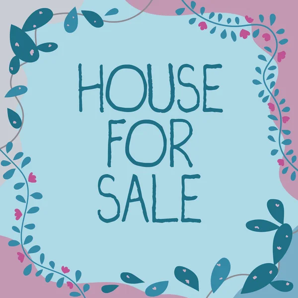 Text sign showing House For Sale, Word Written on Real estate property available to purchase opportunity Thought Bubbles Representing Chatting And Social Networking Media.