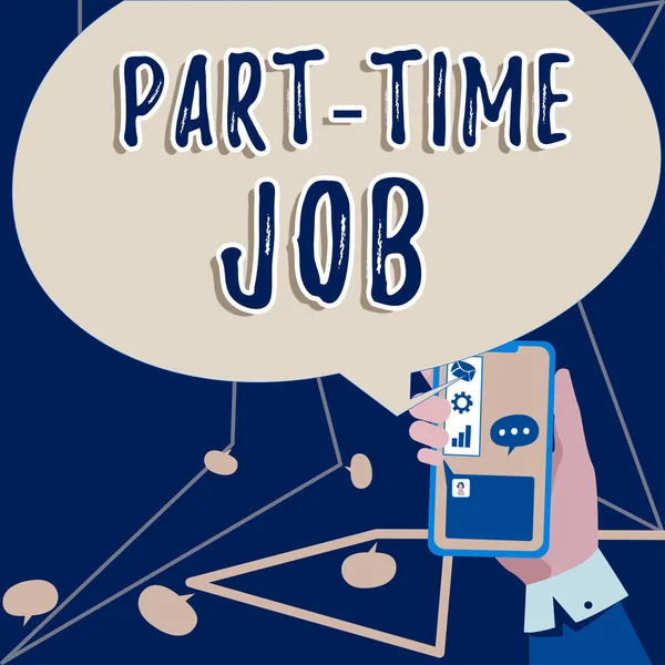 Teken Weergave Part Time Job Business Aanpak Werken Een Paar — Stockfoto