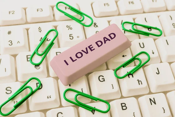 Текст Почерка Love Dad Business Showcase Good Feelings Father Affection — стоковое фото