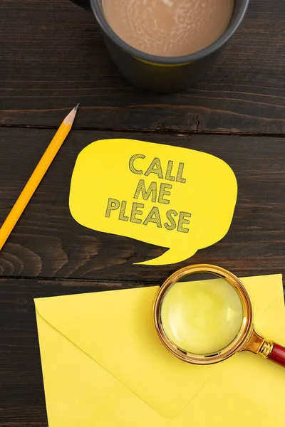 Handschrift Tekst Call Please Business Idee Vragen Communicatie Telefoon Praten — Stockfoto