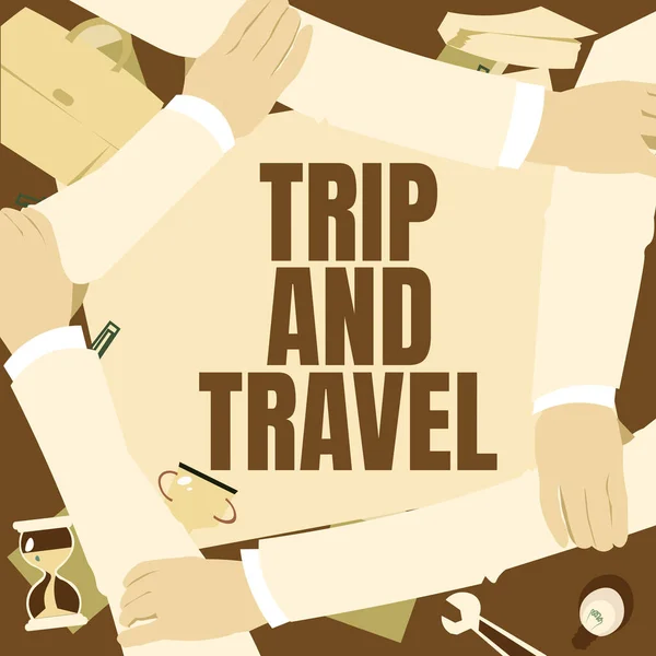 트립앤 트래블 Trip Travel 인터넷 컨셉트는 휴가를 즐기며 새로운 장소를 — 스톡 사진