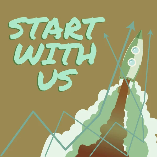 Tekst Pisma Ręcznego Zacznij Nas Word Get Start Our Company — Zdjęcie stockowe