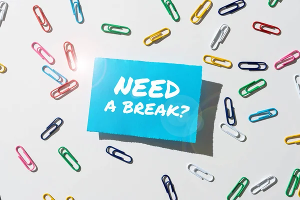 Text Ukazující Inspiraci Need Breakquestion Business Idea Vacation Need Separation — Stock fotografie