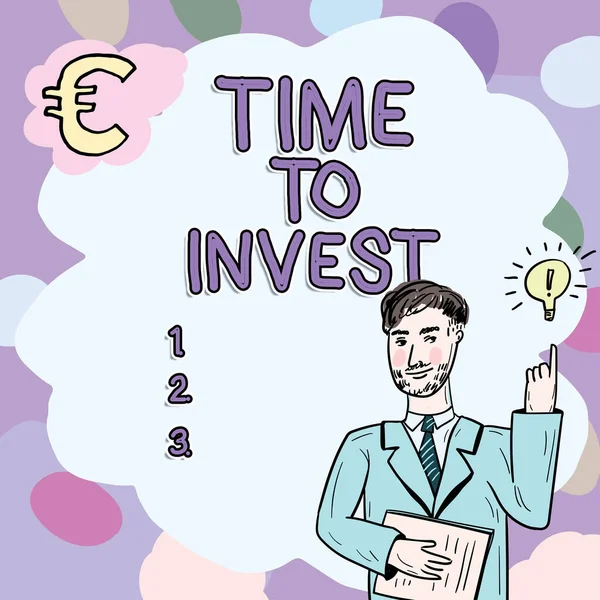 Håndskrift Time Invest Concept Betyder Skabelse Kapital Stand Til Producere - Stock-foto