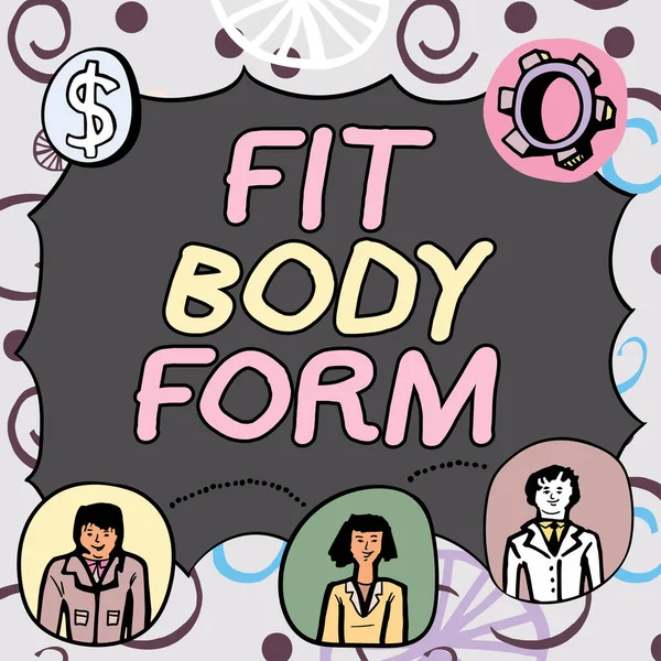Εγγραφείτε Εμφάνιση Fit Body Form Business Έννοια Τέλεια Σιλουέτα Που — Φωτογραφία Αρχείου