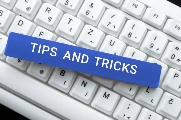 Håndskrift Tekst Tips Tricks Business Oversigt Trin Life Hacks Praktiske - Stock-foto