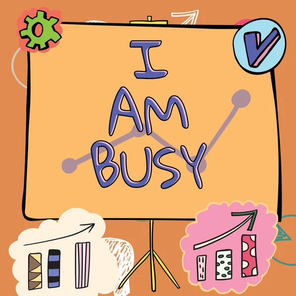 글씨로 Busy Internet Concept Have Lot Work Stressed Leisure Frame — 스톡 사진