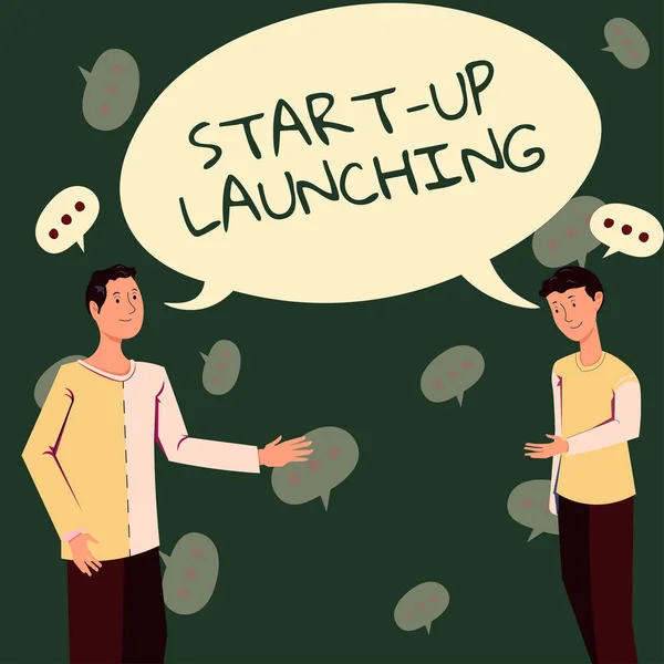 Bildunterschrift Start Launching Business Approach Start Strategien Eines Neu Entstehenden — Stockfoto