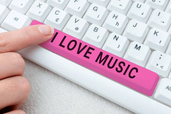 콘셉트 디스플레이 Love Music Business Conceptual Concept Having Affection Good — 스톡 사진