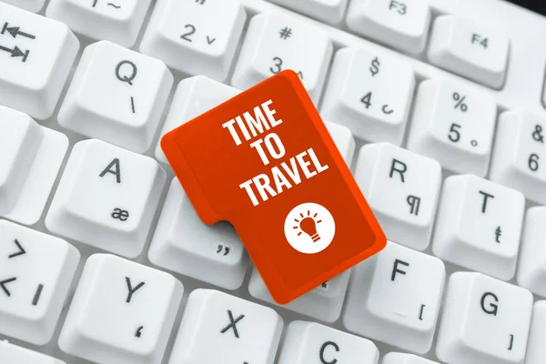 Handschreibzeichen Time Travel Word Moving Oder Von Einem Ort Zum — Stockfoto