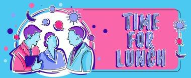 Yemek molası vermek, yemek molası vermek, gevşemek, dinlenmek, içmek, dinlenmek, önemli bir mesaj ve yere yapıştırılmış kağıtlar..