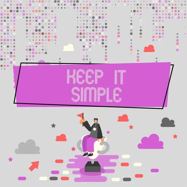 Handschrift Tekst Houd Het Eenvoudig Business Idee Gemakkelijk Gooien Rond — Stockfoto