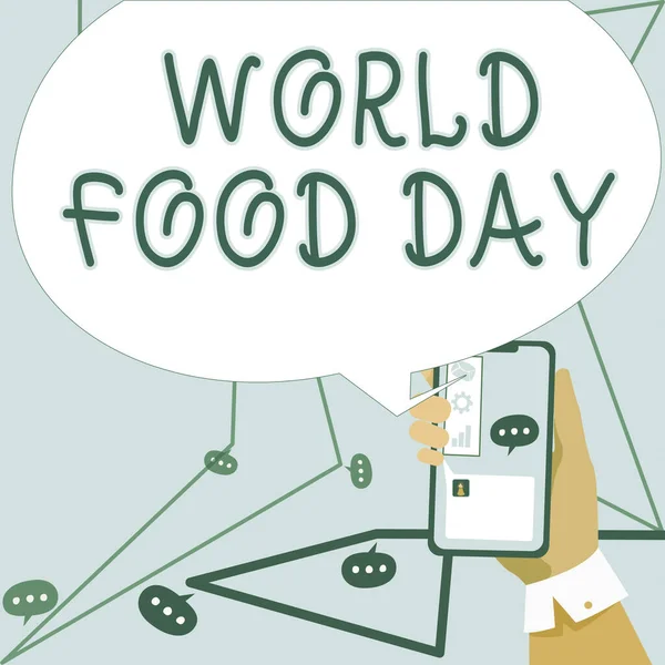 Написание Текста Всемирный День Продовольствия Концепция Означающая Всемирный День Действий — стоковое фото