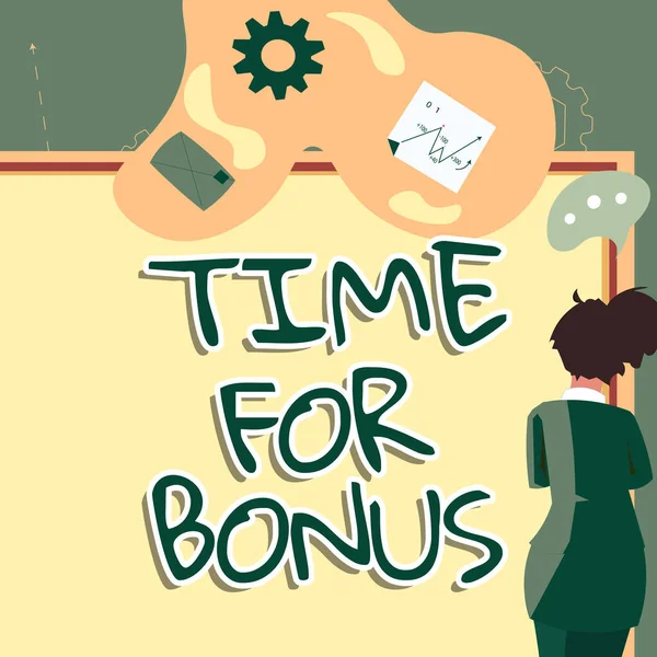 Time Bonus Word Written Sum Money Added Persons Payment Reward — 스톡 사진