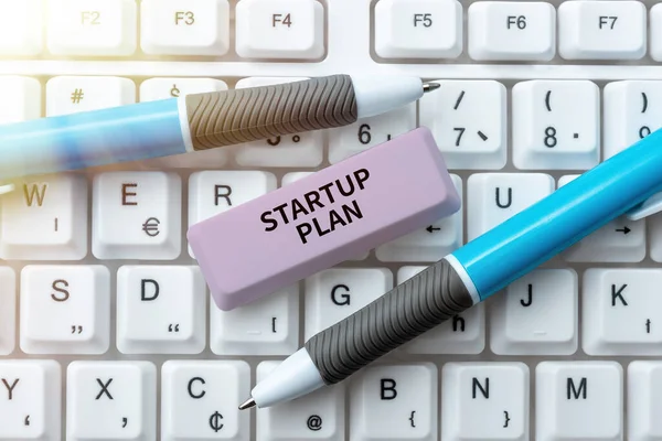 Conceptueel Bijschrift Startup Plan Business Showcase Ontwikkeling Start Planning Voor — Stockfoto