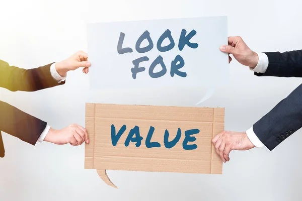 Look Value Business Showcase Seeking Valuful Business Worthy Investors Eductions — 스톡 사진