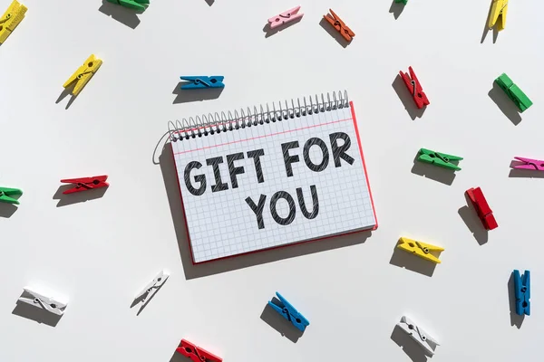 Handschrift Cadeau You Business Idee Een Verrassing Ontvangen Speciale Gelegenheid — Stockfoto