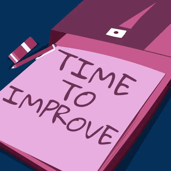 Handwriting Text Time Improve Business Concept Λέγοντας Κάποιον Αναπτύξει Τον — Φωτογραφία Αρχείου