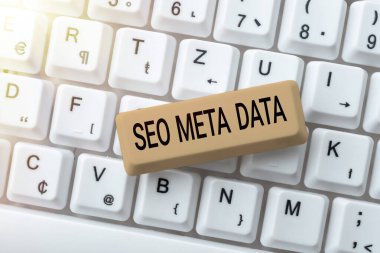 Metin Seo Meta Verisi, İş Konsepti Arama Motorunu İyimserleştirme Çevrimiçi Pazarlama Stratejisi Yazılıyor