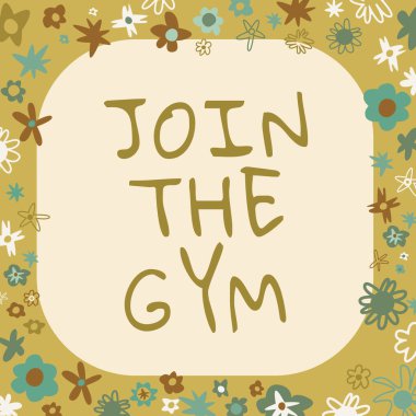 Spor Salonuna Katılın başlığını gösteren metin başlığı, En Son Finansal Büyüme Stratejileri Gösteren Fitness Fitness Hand Holding Paneli Yapmaya Başlamak İçin Motivasyon Üzerine Yazılan Sözcük.