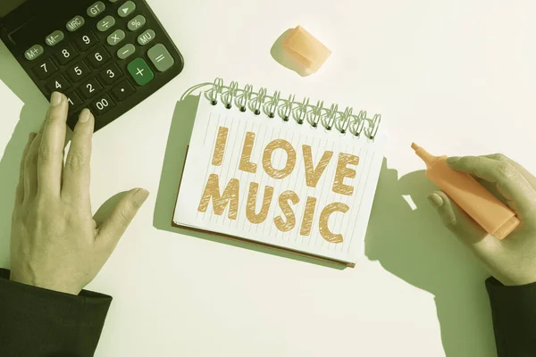 Love Music Internet Concept Having Affection Good Sounds Lyric Singer — 스톡 사진