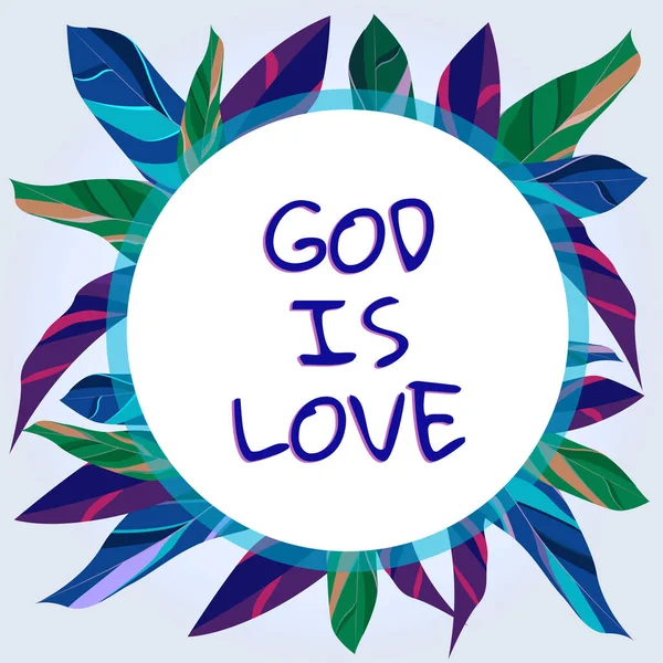 Вдохновение Показывает Знак Бог Любовь Бизнес Идея Верующий Иисуса Имеющий — стоковое фото