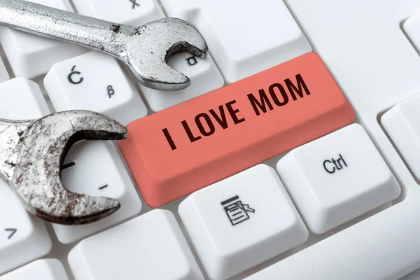 Love Mom Business Showcase Good Feel Mother Affection Love Happiness — 스톡 사진